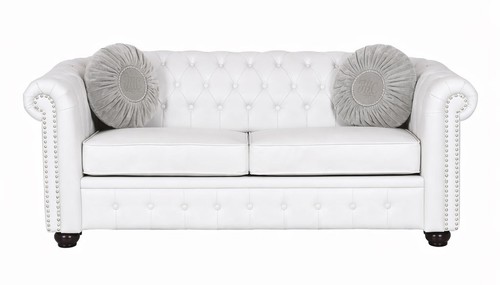 Canapé chesterfield blanc - chesterfield,