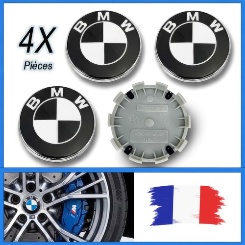 Cache moyeu bmw 68mm noir - moyeu,