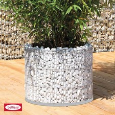 Bellissa Gabion Rond Ø40Cm Pflanzgabion Jardin Étang Gabion Pot Panier De Pierre