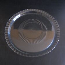Vintage Art Deco Round Glass Pie Tray Kitchen Table Design France N4714