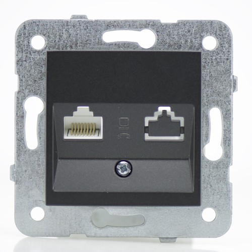 Prise rj45 noir - prise,