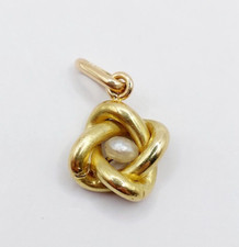 Pendentif antique or 18k nœud