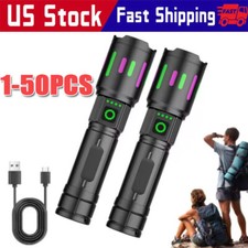 35000000 Lumen Super Bright LED Tactical Flashlight Rechargeable Work Light Lot