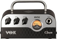 Tête d'ampli guitare tube hybride VOX MV50 Clean 50 watts avec armoire noire ...