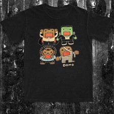 Retro Halloween Domo graphic Tee Unisex Short Sleeve Shirt Halloween Gift S-5XL