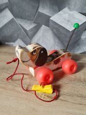 ♥ Jouet vintage à tirer : chien Fisher price Little Snoppy 1965 ♥ jouet ancien