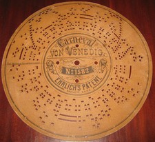 Cardboard disc ""CARNEVAL-VON VENEDIG N° 1582"" for crank organ 