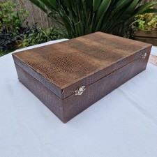 Coffret Ancien Bois Felix Frères Toulouse, Ménagère, Boîte, Malle Avec Casier.