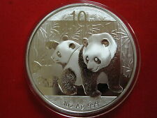 China 2010, WWF Panda 1oz 10 Yuan Silver, UNC (p189)