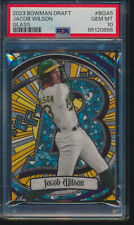 PSA 10 JACOB WILSON 2023 Bowman Chrome Draft STAINED GLASS Rookie RC GEM MINT