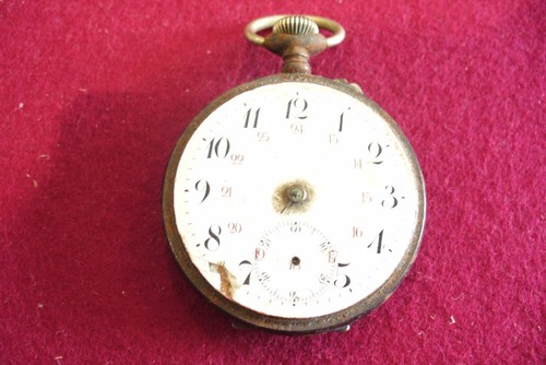 Old steel pocket watch as - steel, is