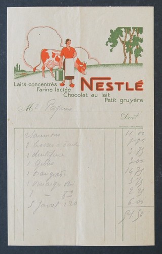 Facture lait nestle - facture,