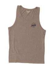 JACK & JONES Mens Vest Top Small Grey Flecked CZ07