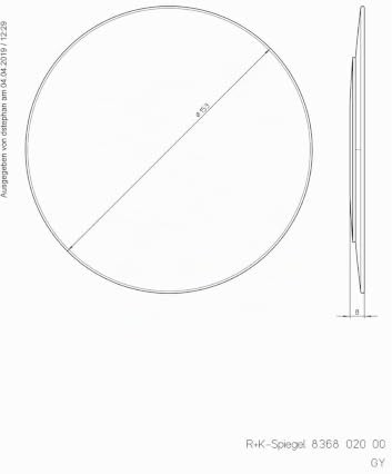Miroir adhésif rond ø153mm - miroir,