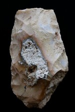 Large Acheulean Hand Axe (Biface silex), early Neanderthal, France, 133mm