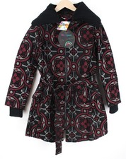 Manteau Rouge Jacquard Brodé