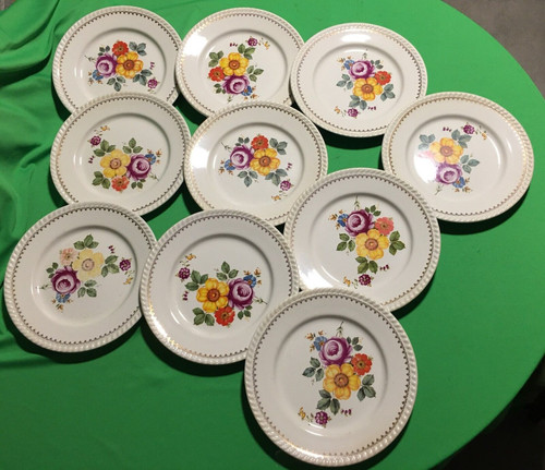 Assiettes plates faïence - plates,