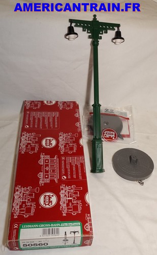 Lampadaire gare double bras - lampadaire, de