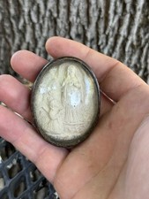 Antique 19th Century Limestone Reliquary