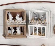 Hoff Interieur 8236 Cage pour Lapin Braun ou Blanc, à Suspendre, Massif Bois