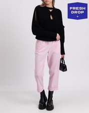 RRP €755 LES HOMMES - FEMME Wool Chunky Knit Jumper Size M Cut Out Made in Italy