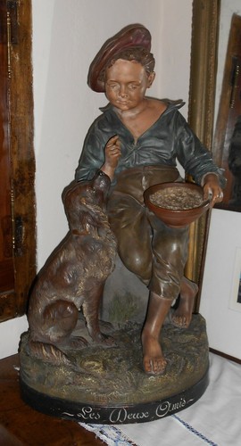 Statue terre cuite - statue, polychrome