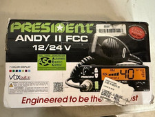 President Andy II 12/24V FCC CB Radio, Weather Channel/Alert, Scan, USB, VOX