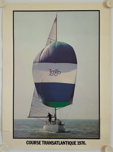 Affiche bateau voile course - ,