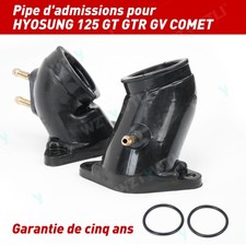 Paire de pipes, pipe d'admissions pour HYOSUNG 125 GT GTR GV COMET