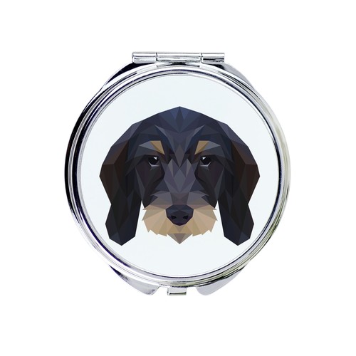 Teckel poil dur miroir - à,