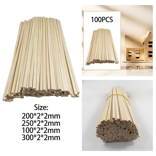 100 bâtonnets bois brut - 100,