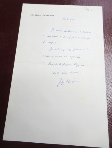 Jacques chastenet autographe - jacques,