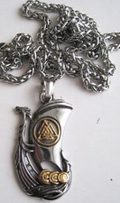 PENDENTIF ACIER INOX   DRAKKAR