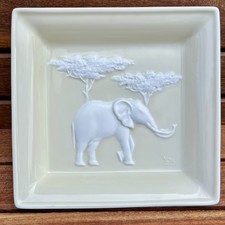 Vide-poche vintage Raynaud éléphant Kenya porcelaine de Limoges 20 x 19 cm