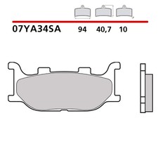 KIT DE PLAQUETTES DE FREIN AVANT BREMBO POUR YAMAHA SR 125 97-01-COD. 07YA34SA