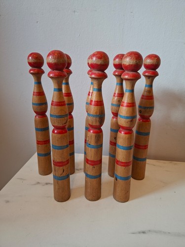 Ancien jeux quilles bois - jeux, x8