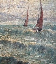 Ancienne huile sur panneau 