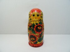 RUSSIAN DOLL MATRIOCHKA 10 PIECE PAINTED WOOD RUSSIAN DOLL