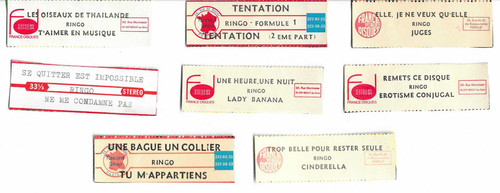 Lot etiquettes juke box - lot, 8