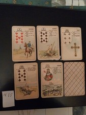 36 Divination Playing Cards Complete in Fair Condition