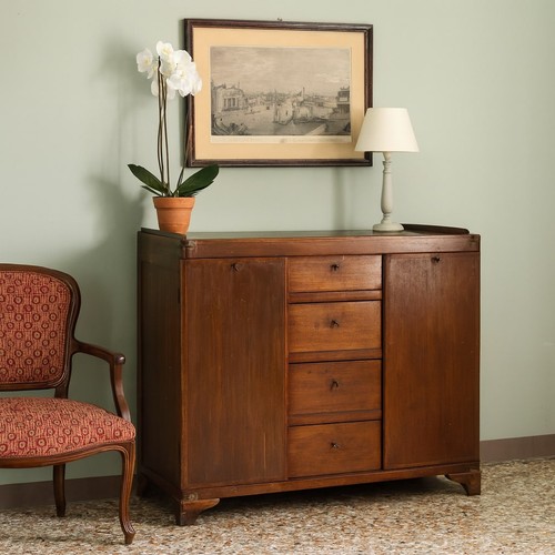 Commode ancienne acajou laiton - commode,