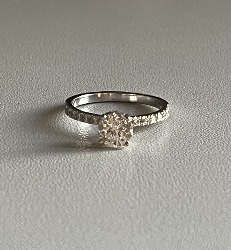 3744 bague gris diamant - or,