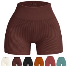 Short de yoga femme sans couture taille haute collant de course respirant noir