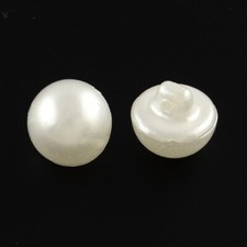 20 BOUTONS de TIGE Blanc NACRE