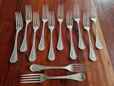 Christofle Series of 12 Lauriers Empire Model Table Forks Silver Metal