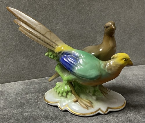 Paire oiseaux porcelaine - d'oiseaux,