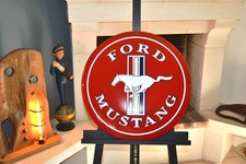 Plaque émaillée FORD MUSTANG rouge - 50 cm -  enamel sign emailschild