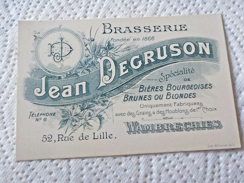 Carte ancienne biere - biere, brasserie