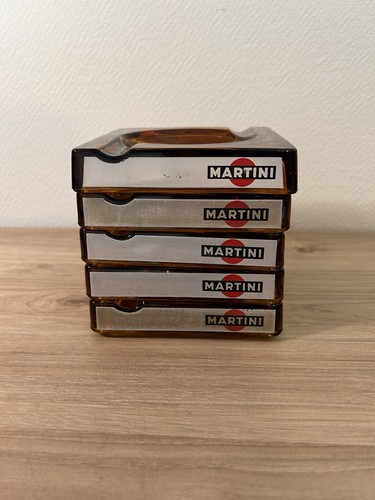 Lot cendriers martini verre - 5,
