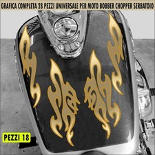 Kit18 autocollants moto bobber
